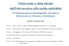 Locandina AICC I mattinata 2018 Citta reale e città ideale dall'età arcaica alla tarda antichità