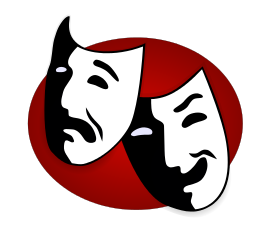Disegno di maschere da teatro